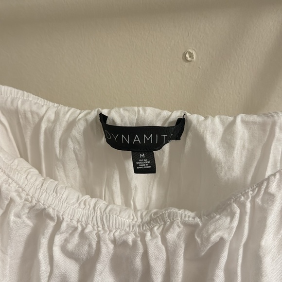 Dynamite white summer babydoll dress size medium - Picture 3 of 4